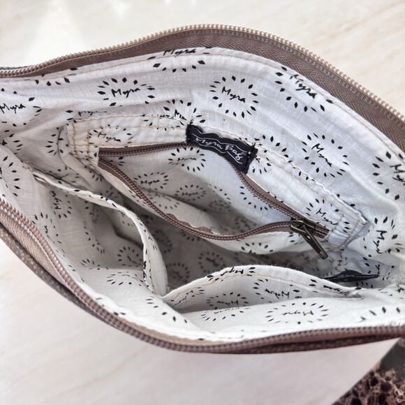 Myra Bag S-2156 Coffee Canvas & Leather Small Crossbody Purse Bag NWT BOHO - Picture 9 of 11